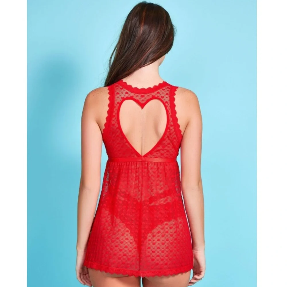 Heart Ruffle Babydoll Set - Picture 2 of 2